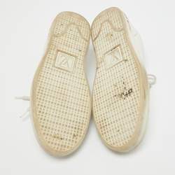 Louis Vuitton White Leather Frontrow Sneakers Size 37.5