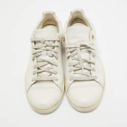Louis Vuitton White Leather Frontrow Sneakers Size 37.5