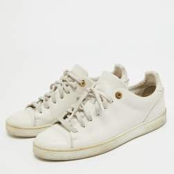 Louis Vuitton White Leather Frontrow Sneakers Size 37.5