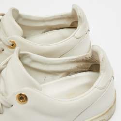 Louis Vuitton White Leather Frontrow Sneakers Size 37.5