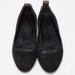 Louis Vuitton Black Suede Revival Ballet Flats Size 36