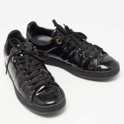 Louis Vuitton Black Patent Frontrow  Sneakers Size 35