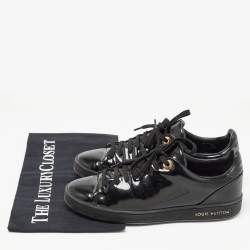 Louis Vuitton Black Patent Frontrow  Sneakers Size 35