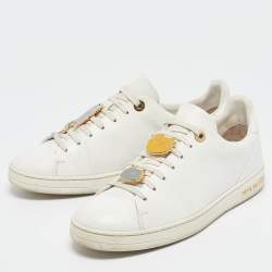 Louis Vuitton White Leather Frontrow  Sneakers Size 38