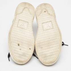 Louis Vuitton Brown/Black Monogram Canvas and Patent Leather Frontrow Sneakers Size 37