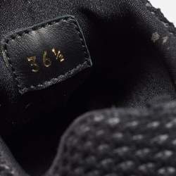 Louis Vuitton Black Monogram Mesh and Leather Aftergame Low Top Sneakers Size 36.5