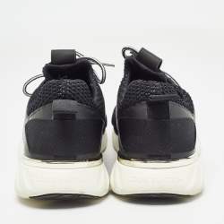 Louis Vuitton Black Monogram Mesh and Leather Aftergame Low Top Sneakers Size 36.5