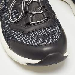 Louis Vuitton Black Monogram Mesh and Leather Aftergame Low Top Sneakers Size 36.5