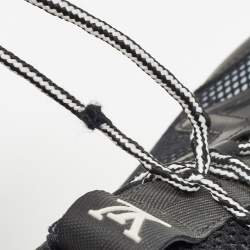 Louis Vuitton Black Monogram Mesh and Leather Aftergame Low Top Sneakers Size 36.5