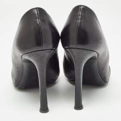 Louis Vuitton Brown/Black Studded Monogram Canvas and Leather Pointed Toe Pumps Size 39
