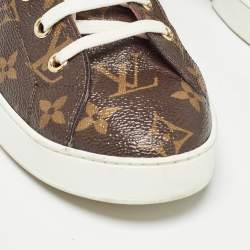 Louis Vuitton Brown Monogram Canvas and Leather High Top Sneakers Size 37