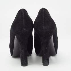 Louis Vuitton Black Suede Kimono Peep Toe Pumps Size 35.5