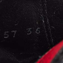 مملوكة مسبقًا Louis Vuitton Brown/Black Suede Laureate Combat Boots Size  36