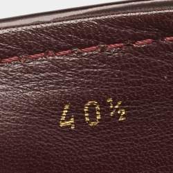 Pre Owned Louis Vuitton Burgundy Patent Oxford Ballet Flats Size 40.5