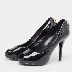 Louis Vuitton Black Patent Leather Oh Really! Pumps Size 36