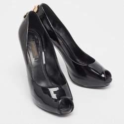 Louis Vuitton Black Patent Leather Oh Really! Pumps Size 36