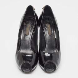 Louis Vuitton Black Patent Leather Oh Really! Pumps Size 36