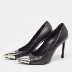 Louis Vuitton Black Leather Pointed Toe Pumps Size 38