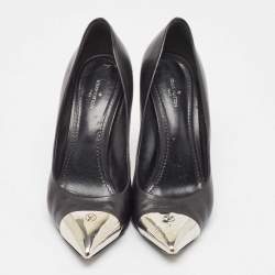 Louis Vuitton Black Leather Pointed Toe Pumps Size 38