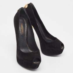 Louis Vuitton Black Suede Oh Really! Pumps Size 36