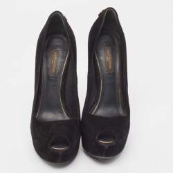 Louis Vuitton Black Suede Oh Really! Pumps Size 36