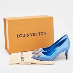 Louis Vuitton Blue Satin Madeleine Pumps Size 37