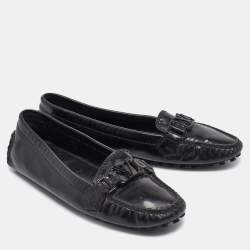 Louis Vuitton Black Patent  Oxford Loafers Size 36.5