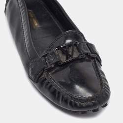 Louis Vuitton Black Patent  Oxford Loafers Size 36.5