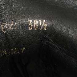 Pre Owned Louis Vuitton Black Monogram Nylon and Suede Ankle Boots Size 38.5
