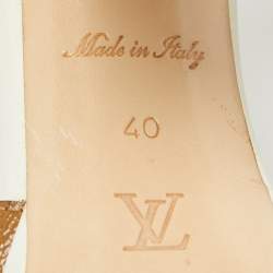 Louis Vuitton White/Brown Monogram Canvas and Leather Matchmake Sandals Size 40