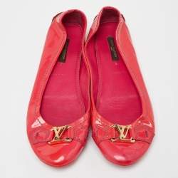 Louis Vuitton Pink Patent Leather Ballet Flats Size 35.5