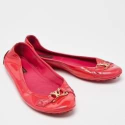 Louis Vuitton Pink Patent Leather Ballet Flats Size 35.5