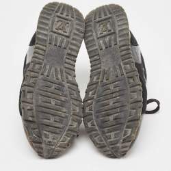 Louis Vuitton Brown/Black Monogram Coated Canvas and Mesh Run Away Low Top Sneakers Size 39