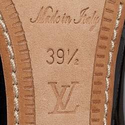 Louis Vuitton Black/Beige Patent Mary Jane Pumps Size 39.5