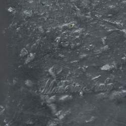 مملوكة مسبقًا Louis Vuitton Black Embossed Leather Revival Flat Slides Size 38