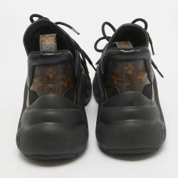Louis Vuitton Brown/Black Monogram Coated Canvas Archlight Low Top Sneakers 38