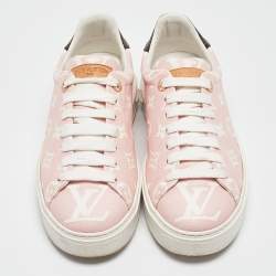 Louis Vuitton Pink Monogram Giant Canvas Time Out Sneakers Size 39