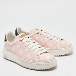 Louis Vuitton Pink Monogram Giant Canvas Time Out Sneakers Size 39