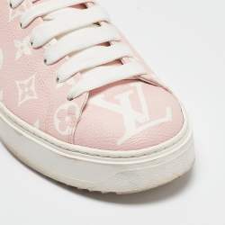 Louis Vuitton Pink Monogram Giant Canvas Time Out Sneakers Size 39