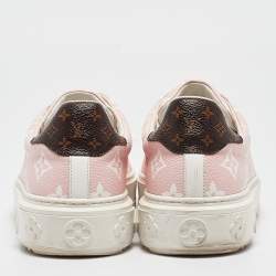 Louis Vuitton Pink Monogram Giant Canvas Time Out Sneakers Size 39