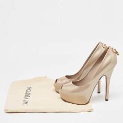 Louis Vuitton Beige Patent Leather Oh Really! Pumps Size 37.5