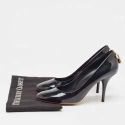 Louis Vuitton Navy Blue Patent Leather Oh Really! Pumps Size 38.5