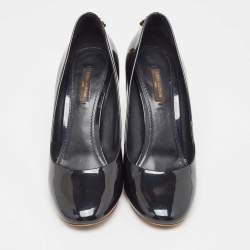 Louis Vuitton Navy Blue Patent Leather Oh Really! Pumps Size 38.5