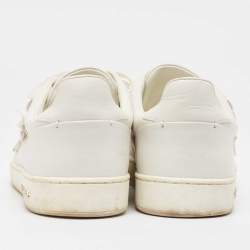 Louis Vuitton White Leather Embellished Frontrow Sneakers Size 41