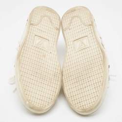 Louis Vuitton White Leather Embellished Frontrow Sneakers Size 41