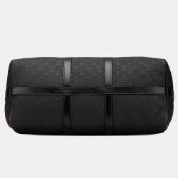 Louis Vuitton Black Monogram Taurillon Keepall Bandouliere 50