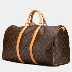 Louis Vuitton Brown Monogram Keepall 50