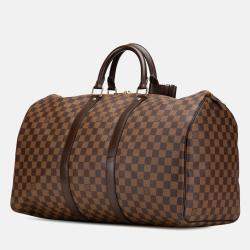 Louis Vuitton Brown Damier Ebene Keepall 50
