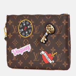 Pre Owned Louis Vuitton Monogram Patches City Pouch