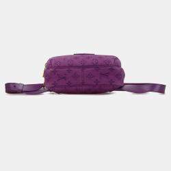 Pre Owned Louis Vuitton Purple Monogram Denim Outdoor Bumbag